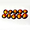 Flower Carving In Natural Brown Yellow Amber 5.54 Ct. 10 Pcs. Oval Cabochon Gems