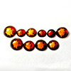 Flower Carving In Natural Brown Yellow Amber 3.01 Ct. 11 Pcs. Oval Cabochon Gems