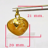 Natural Multi-Color Jade 25.77 Ct. Heart Nickel Pendant 21 x 20 Mm. Gemstone