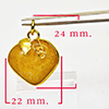 Natural Multi-Color Jade 37.73 Ct. Heart Nickel Pendant 24 x 22 Mm. Gemstone