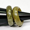 Natural Multi Color Jade 27.97 Ct. 2 Pcs Round Cabochon Rings Size 4.5 Gemstones