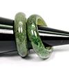 Natural Multi Color Jade 25.77 Ct. 2 Pcs Round Cabochon Rings Size 4.5 Gemstones