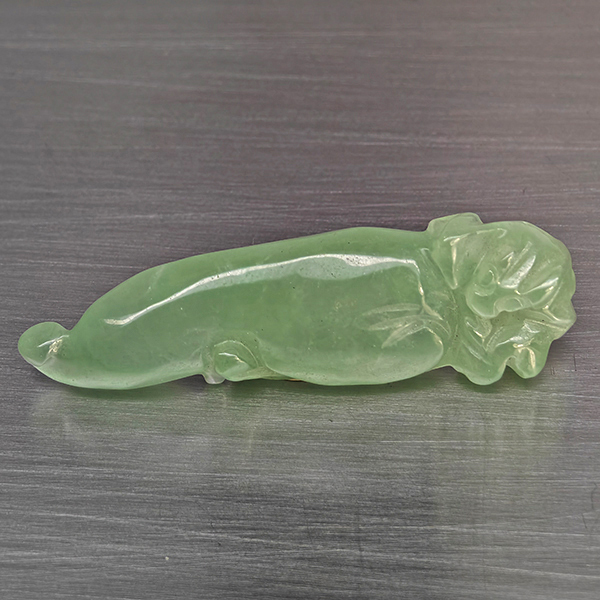 Natural Multi Color Green Jade Gemstones 27.36 Ct. Carving Shape 40 x 11.6 Mm. Natural Multi Color Green Jade Gemstones 27.36 Ct. Carving Shape 40 x 11.6 Mm.