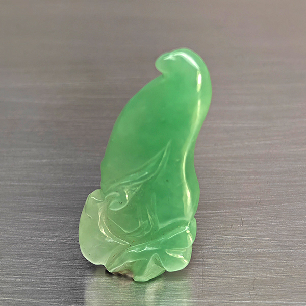 Natural Multi Color Green Jade Gemstones 36.60 Ct. Carving Shape 39 x 17.2 Mm. Natural Multi Color Green Jade Gemstones 36.60 Ct. Carving Shape 39 x 17.2 Mm.